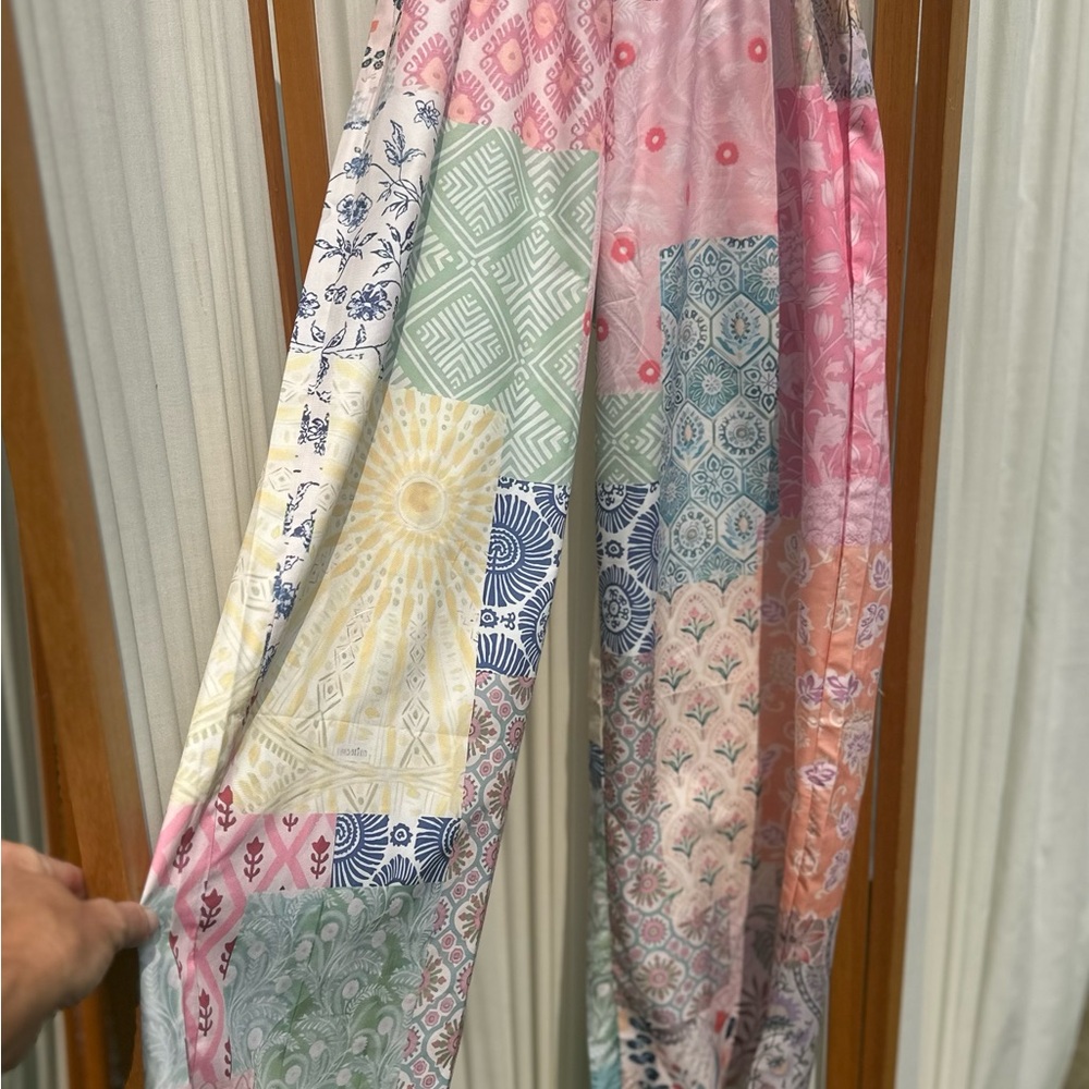 Patchwork Print Pants
